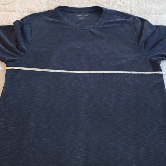 Men’s Croft & Barrow Navy Blue short sleeve Shirt EUC Large - Picture 10 of 11